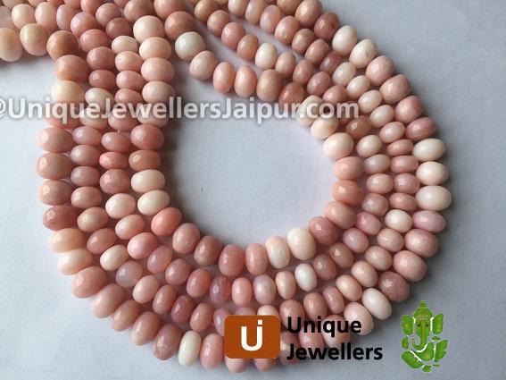 Pink Opal Far Smooth Roundelle Beads